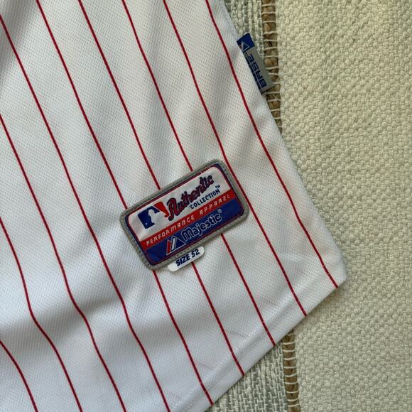 Philadelphia Phillies Hunter Pence #3 White Red Striped Baseball Jersey Size 52 - Picture 8 of 9